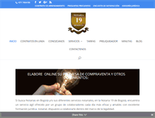 Tablet Screenshot of notaria19bogota.com